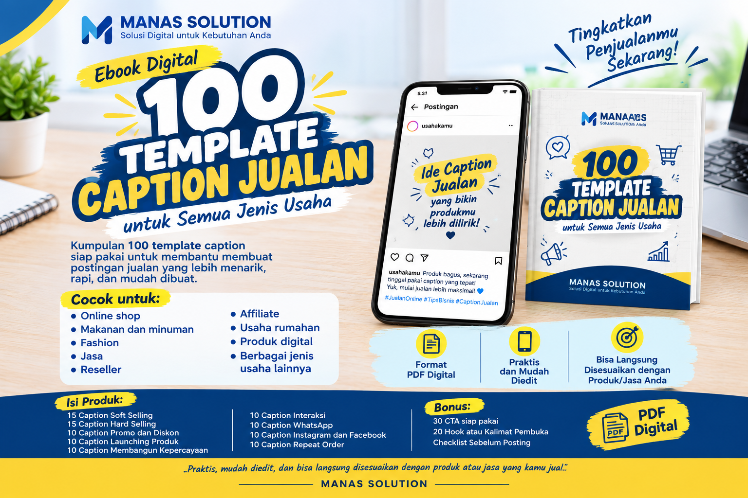 100 Template Caption Jualan untuk Semua Jenis Usaha