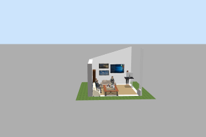 3D Modeling Desain Interior Booth Event