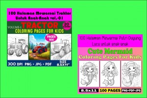 5 Bundle Halaman mewarnai anak Premium & Eksklusif terbaik Vol.-6