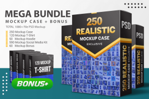 PAKET MEGA BUNDLE 250 REALISTIC MOCKUP CASE