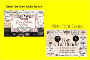 6 Bundle Fonts Premium & Eksklusif terbaik Vol.-8