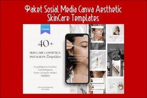 Paket Sosial Media Canva Aesthetic SkinCare Templates