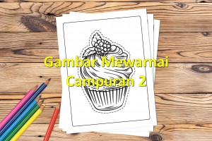 Gambar Mewarnai Cupcakes, Hewan Lucu, Kucing Lucu, Llama Lucu, Princess Lucu, Gambar Mewarnai yang Dapat Dicetak, DIGITAL