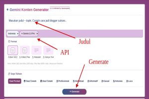 [GEMINI KONTEN GENERATOR] Multi Format