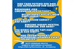 Webinar GRATIS Bekal Membangun Karir Personal, Keluarga Harmonis, dan Komunitas Kreatif