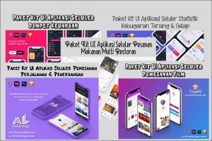 5 Bundle Kit UI Aplikasi Seluler Premium & Eksklusif Populer terbaik Vol.-1