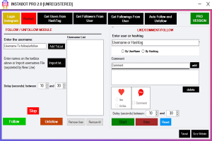 InstaBotPro  – Instagram Bot & Sender | Auto Follow, Like & Comment