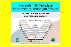 Mega bundel Kumpulan 16 Template Spreadsheet Keuangan Pribadi