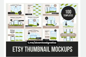 Download Gratis Etsy Thumbnail Masterpack 2026 – 100+ Template Desain Mockup Profesional Siap Pakai di Canva