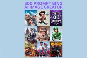 300 Prompt Bing AI Image Visual Creator Bahasa Indonesia (Brand, Logo, Karikatur)