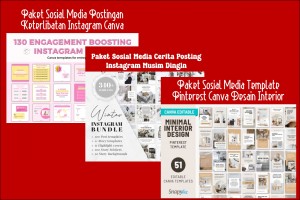 3 Bundle Template Sosial media Premium & Eksklusif Populer terbaik Vol.-6