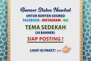 JASA DESAIN KONTEN BANNER NASEHAT UNTUK SOSMED - TEMA SEDEKAH