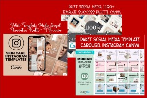 3 Bundle Template Sosial media Premium & Eksklusif Populer terbaik Vol.-7