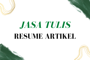 RESUME/KESIMPULAN ARTIKEL